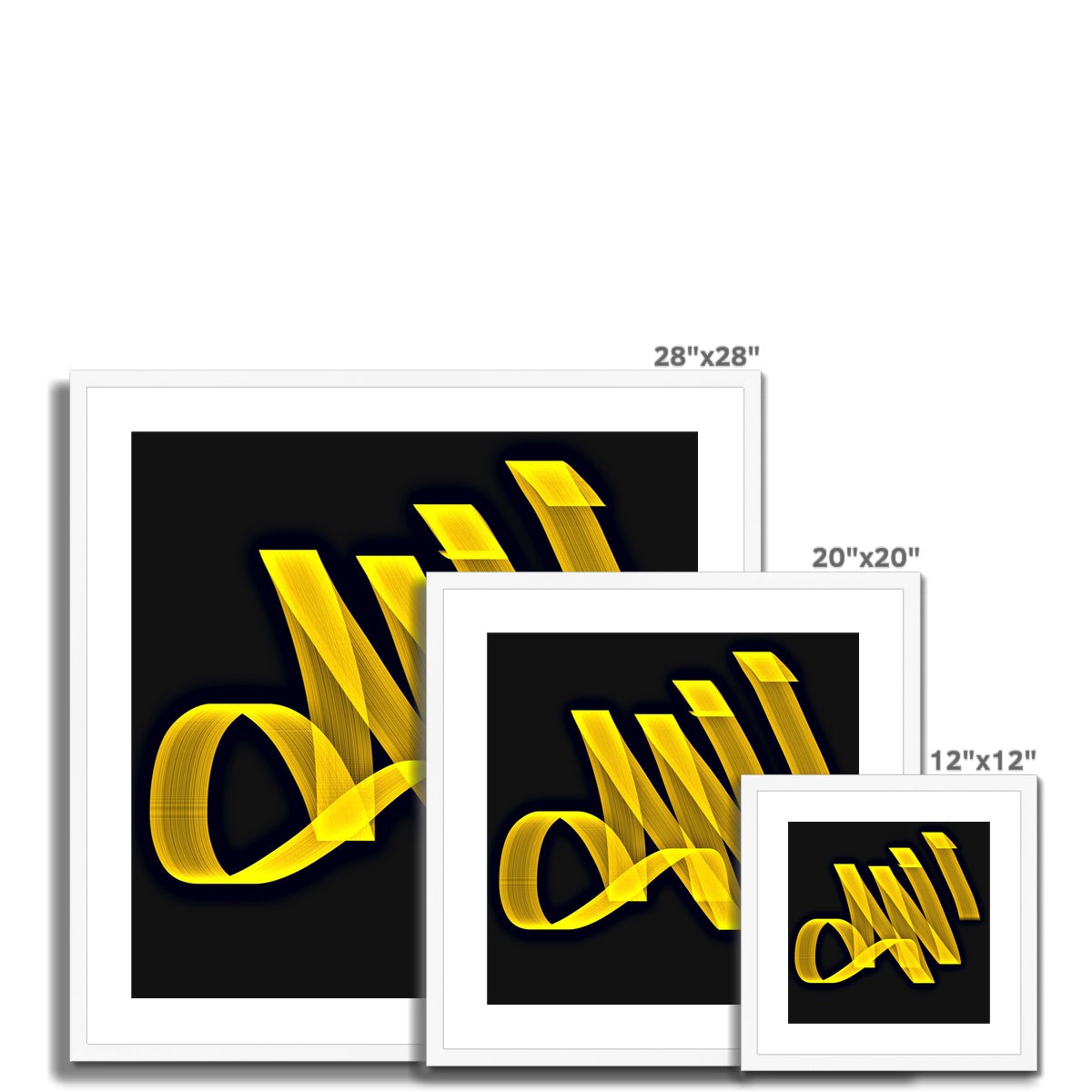 Digital Allah Calligraphy Framed Print | Siddiqa Juma