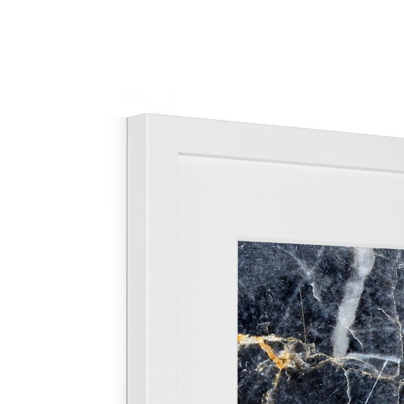 Ayatul Kursi Dark Marble Framed Print | Asheeq Art