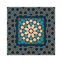 Blue and Gold Classic Zellige Art Print | Islam Farid
