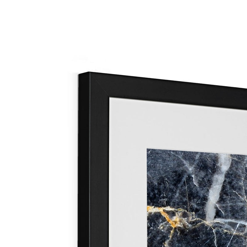 Ayatul Kursi Dark Marble Framed Print | Asheeq Art