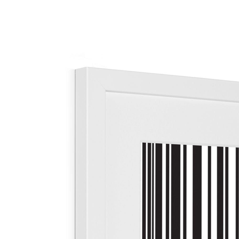 Barcode Framed Print | Siddiqa Juma