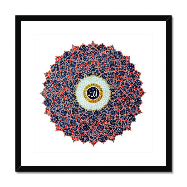 99 Names of Allah Framed Print | Shafina Ali