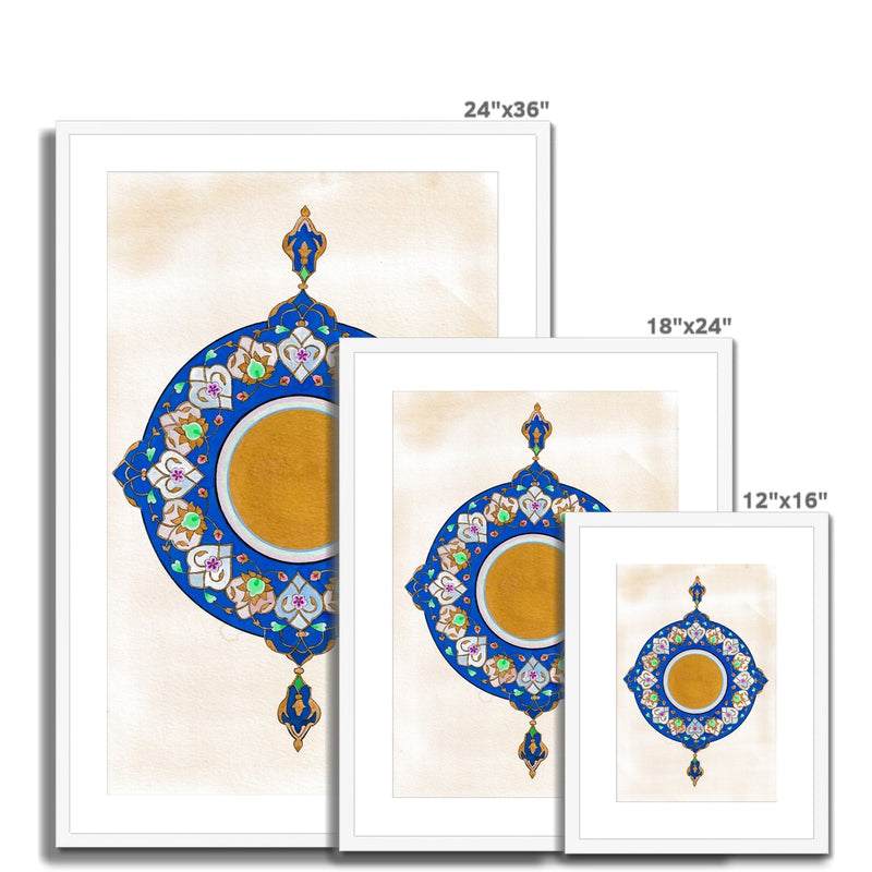 Ultramarine Shamsa Framed Print | Emily Washington
