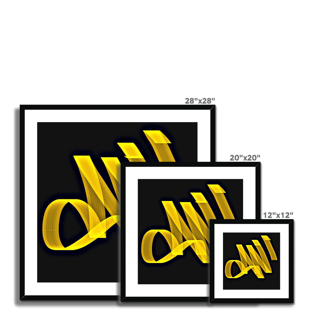 Digital Allah Calligraphy Framed Print | Siddiqa Juma