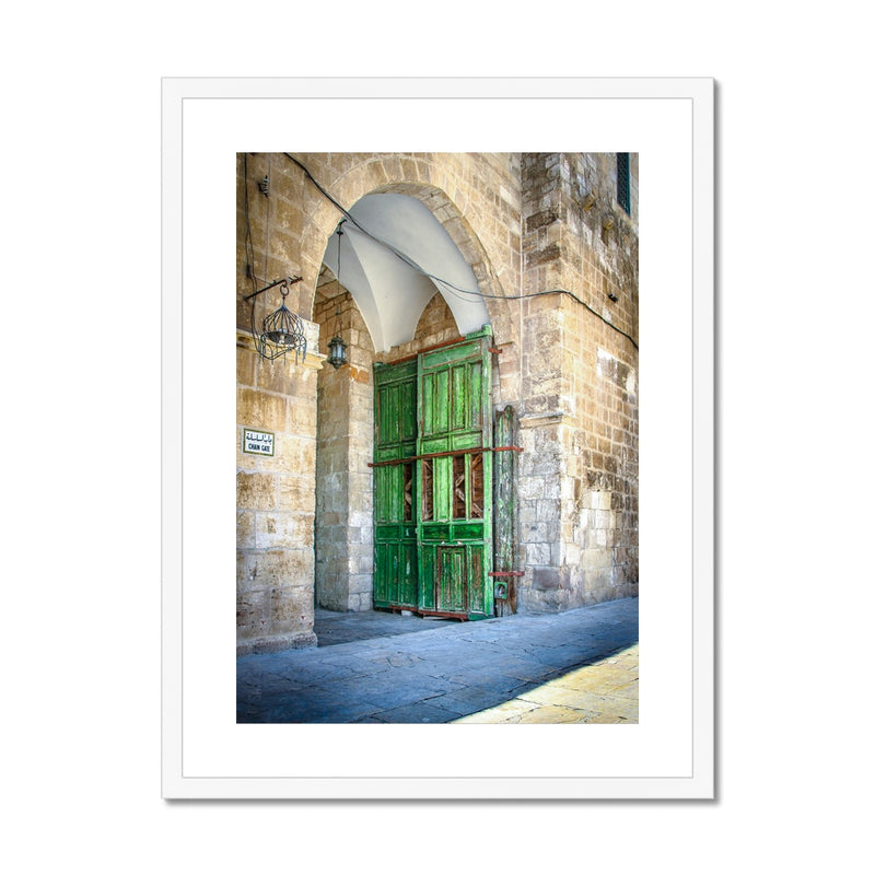 Door in Jerusalem, Palestine Framed Print | Sara Russell