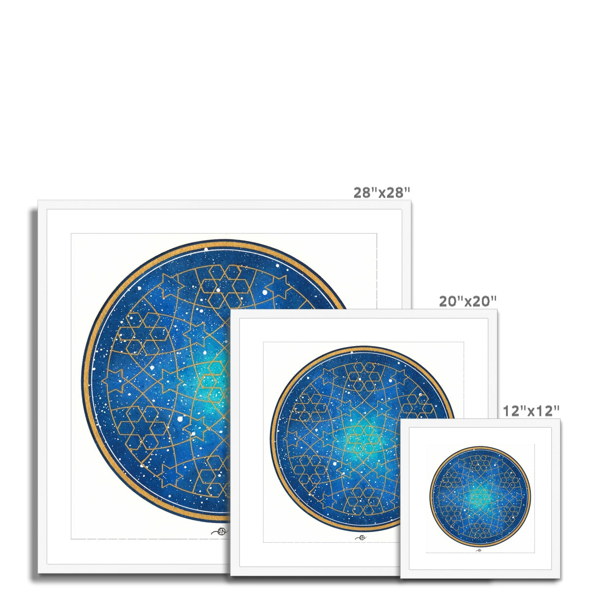 Geometry and the Night Sky Framed Print| Lieve Oudejans