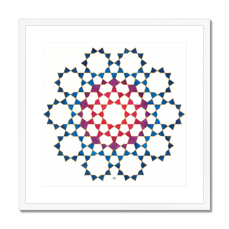 Tenfold from Blue to Red Framed Print | Lieve Oudejans