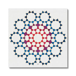 Tenfold from Blue to Red Canvas | Lieve Oudejans