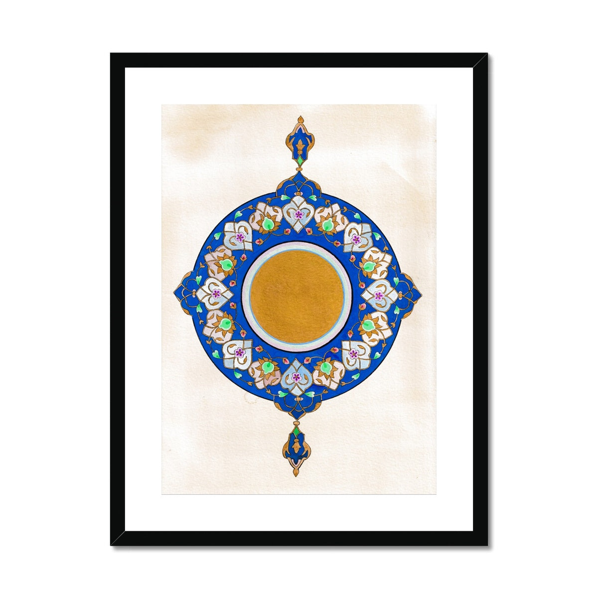 Ultramarine Shamsa Framed Print | Emily Washington