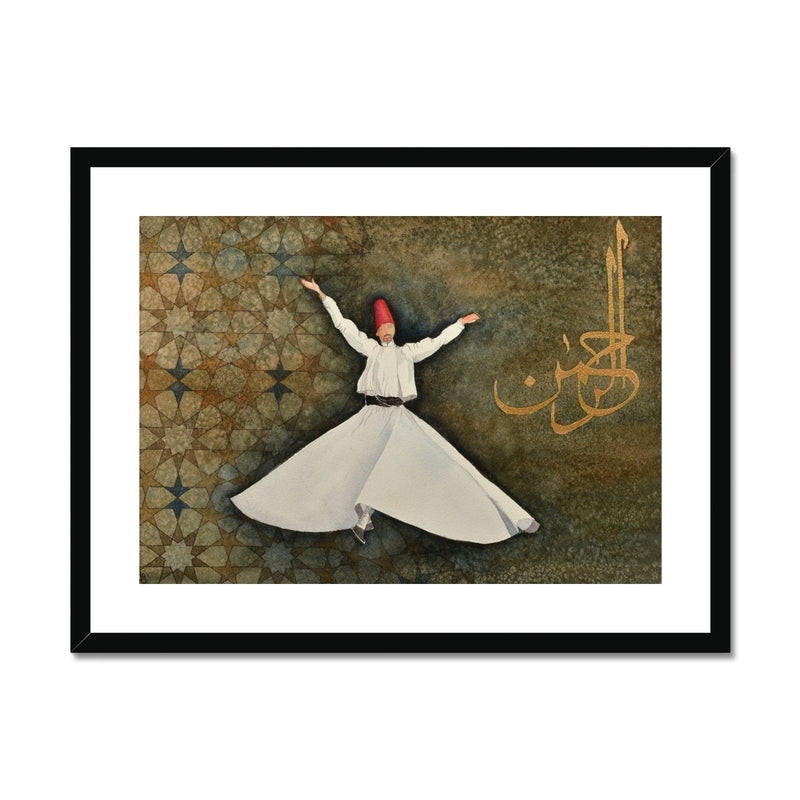Dervish Geometry Framed Print | Fatimah Agha