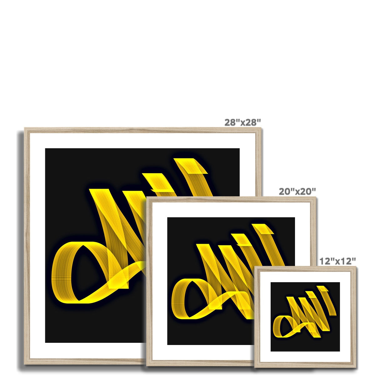 Digital Allah Calligraphy Framed Print | Siddiqa Juma