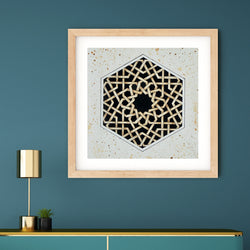 Black Hexagon Art Print | Marido Coulon