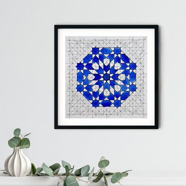 Classic Zellige Framed Print | Samira Mian