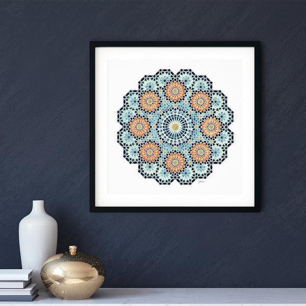 Blue Sun Framed Print | Sandy Kurt