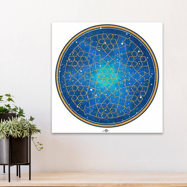 Geometry and the night sky Canvas | Lieve Oudejans