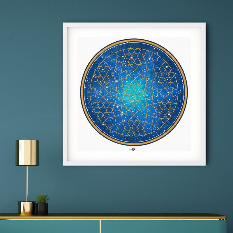 Geometry and the Night Sky Framed Print| Lieve Oudejans