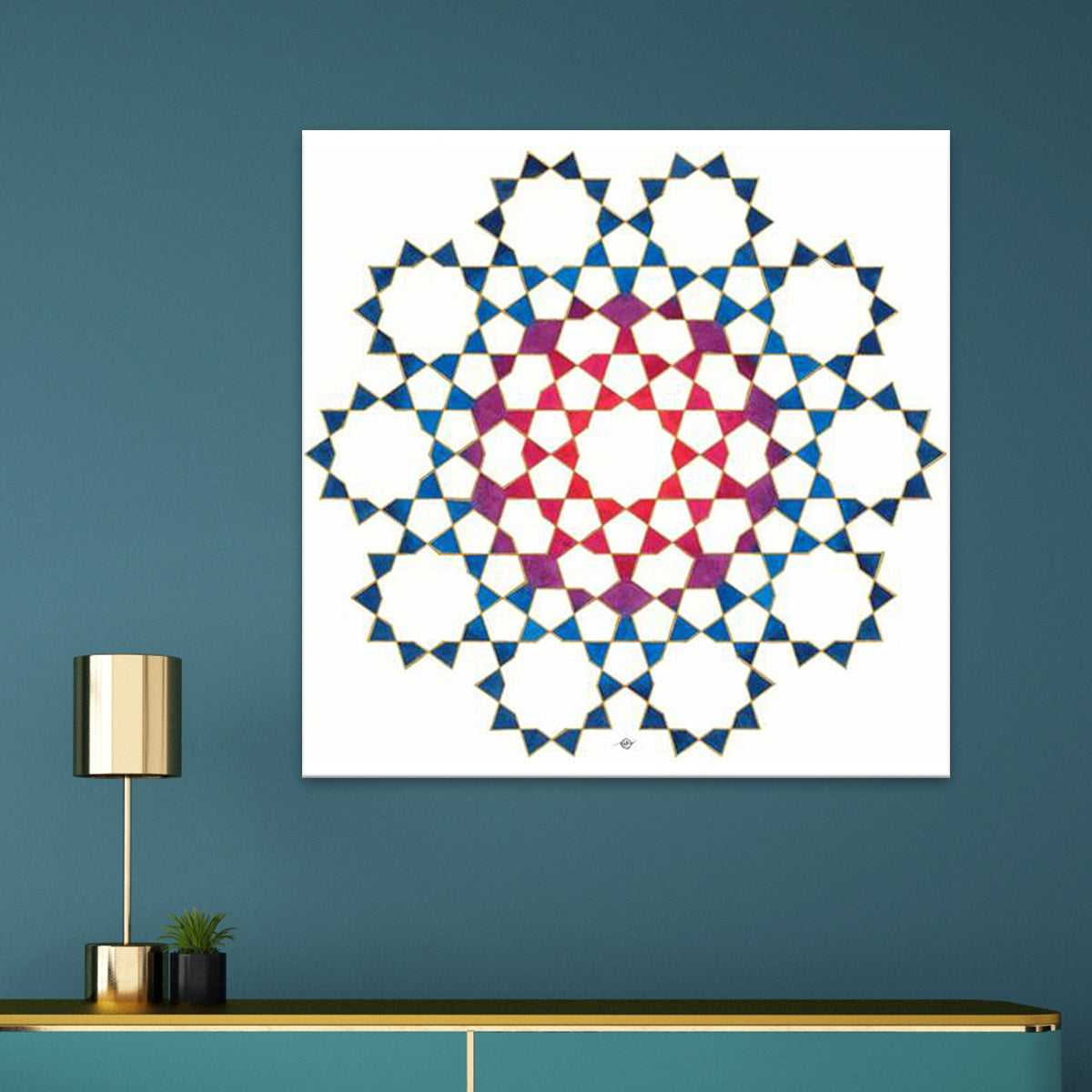 Tenfold from Blue to Red Canvas | Lieve Oudejans
