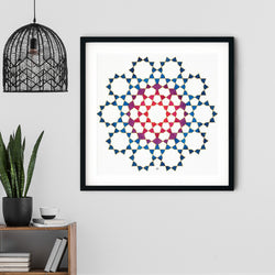 Tenfold from Blue to Red Art Print | Lieve Oudejans