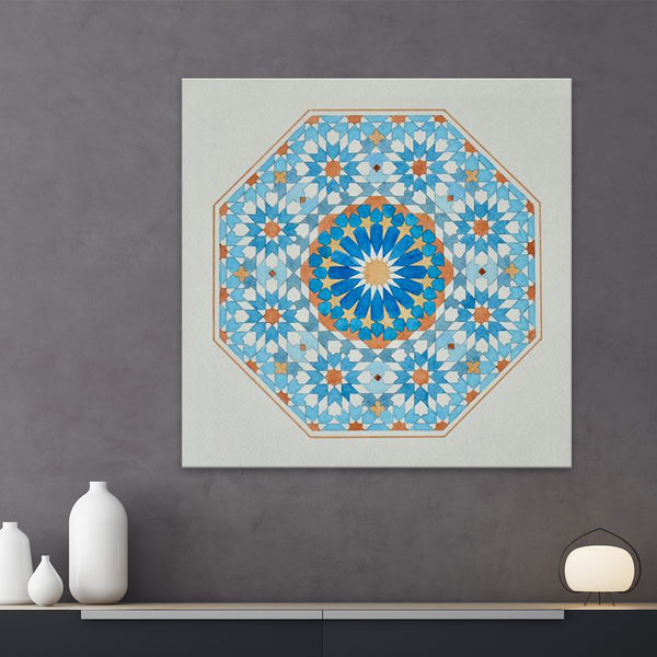 Blue Octagon Canvas| Marido Coulon
