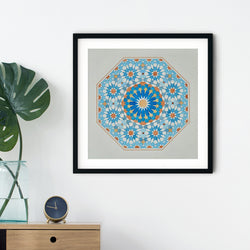 Blue Octagon Art Print | Marido Coulon