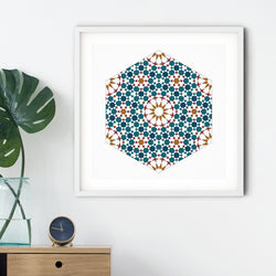 Hexagonal Fractal Art Print | Islam Farid
