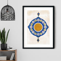 Ultramarine Shamsa Art Print | Emily Washington
