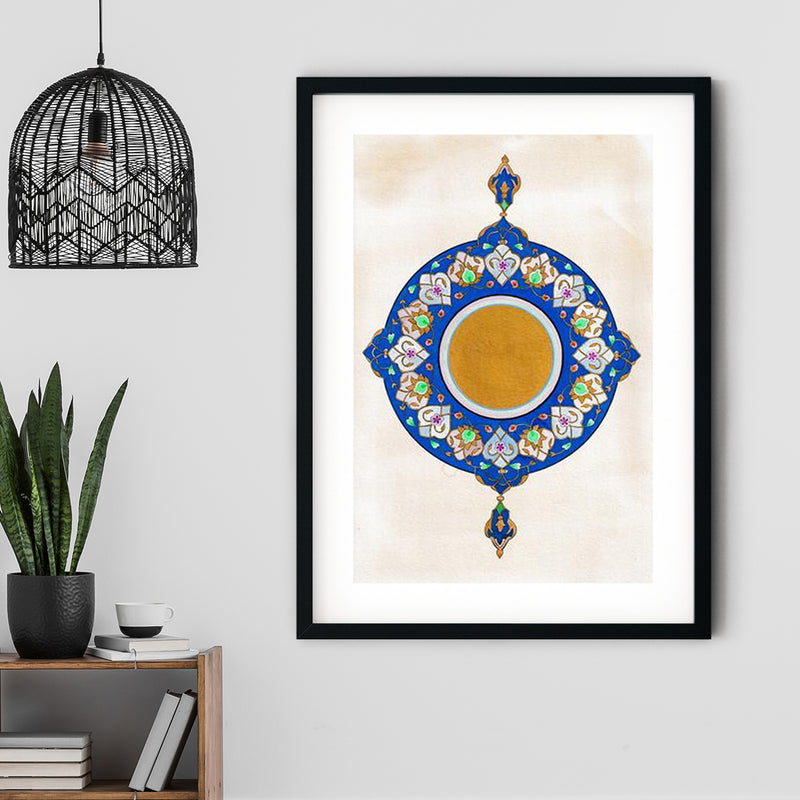 Ultramarine Shamsa Art Print | Emily Washington