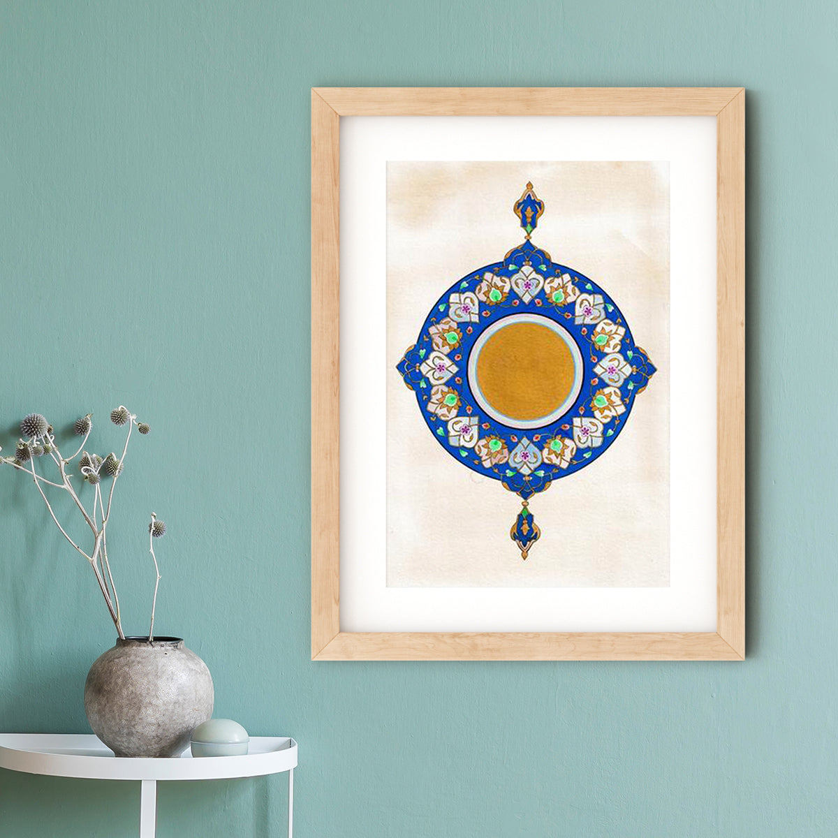 Ultramarine Shamsa Framed Print | Emily Washington