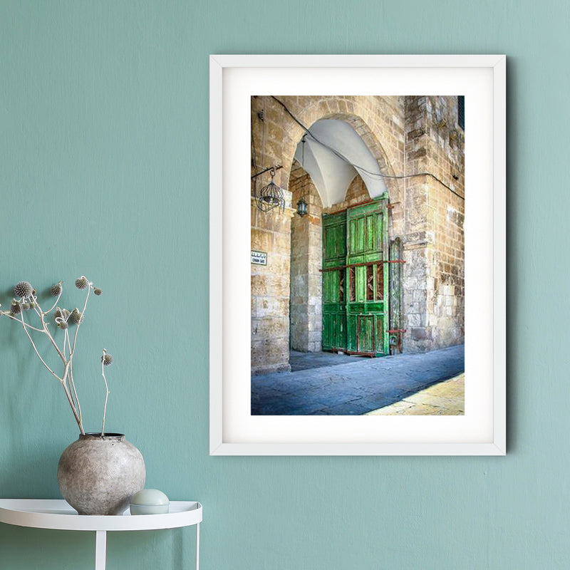 Door in Jerusalem, Palestine Framed Print | Sara Russell
