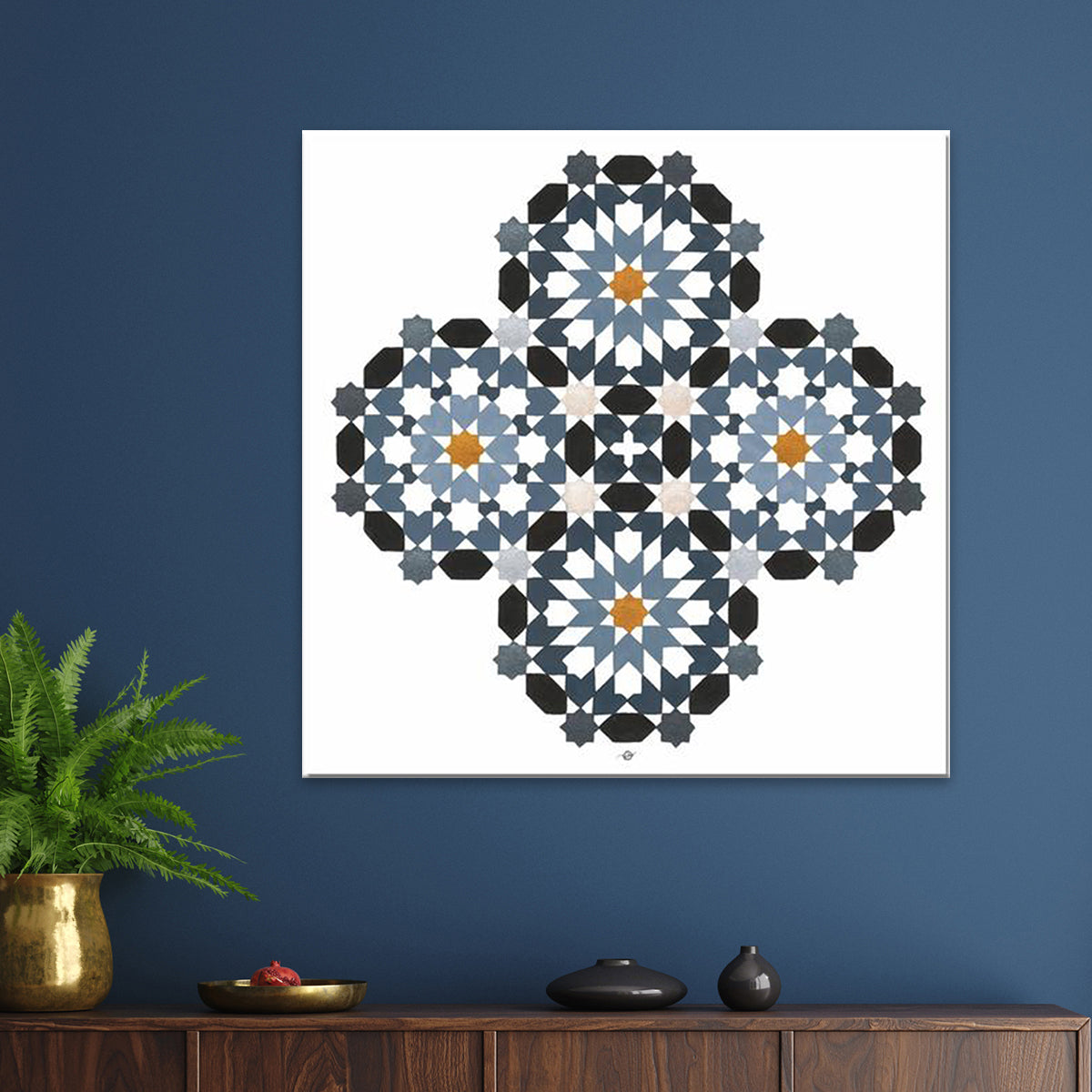 Morrocan Rosettes Canvas | Lieve Oudejans