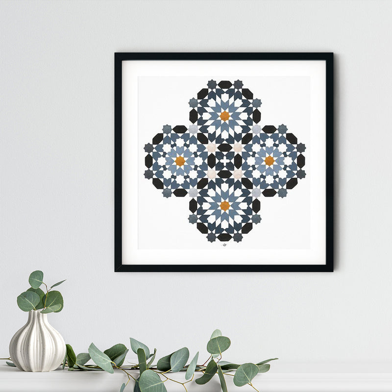 Morrocan Rosettes Art Print | Lieve Oudejans