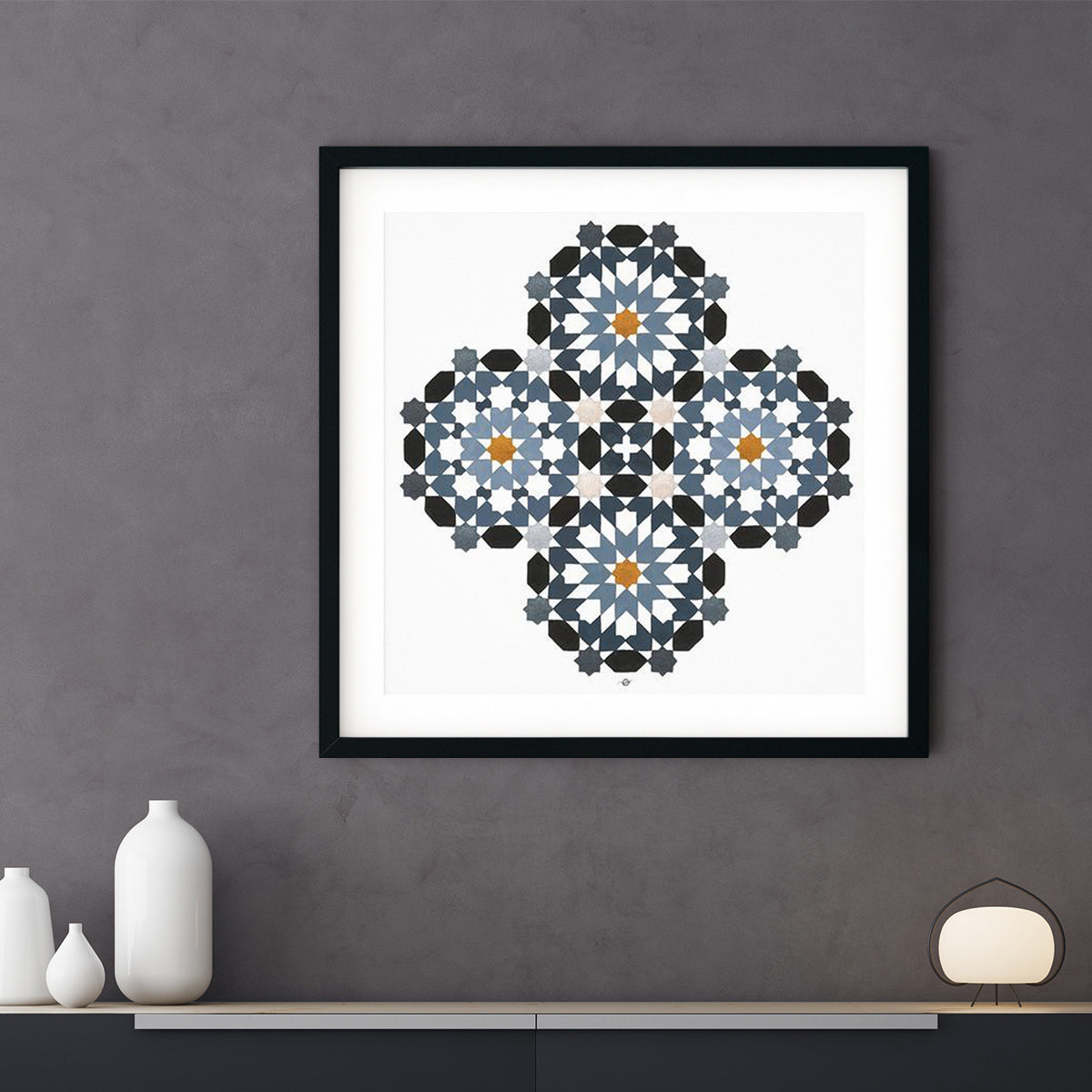 Morrocan Rosettes Framed Print | Lieve Oudejans