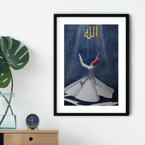 Sufi Light Framed Print | Fatimah Agha