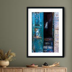 Blue Door Framed Print | Sara Russell