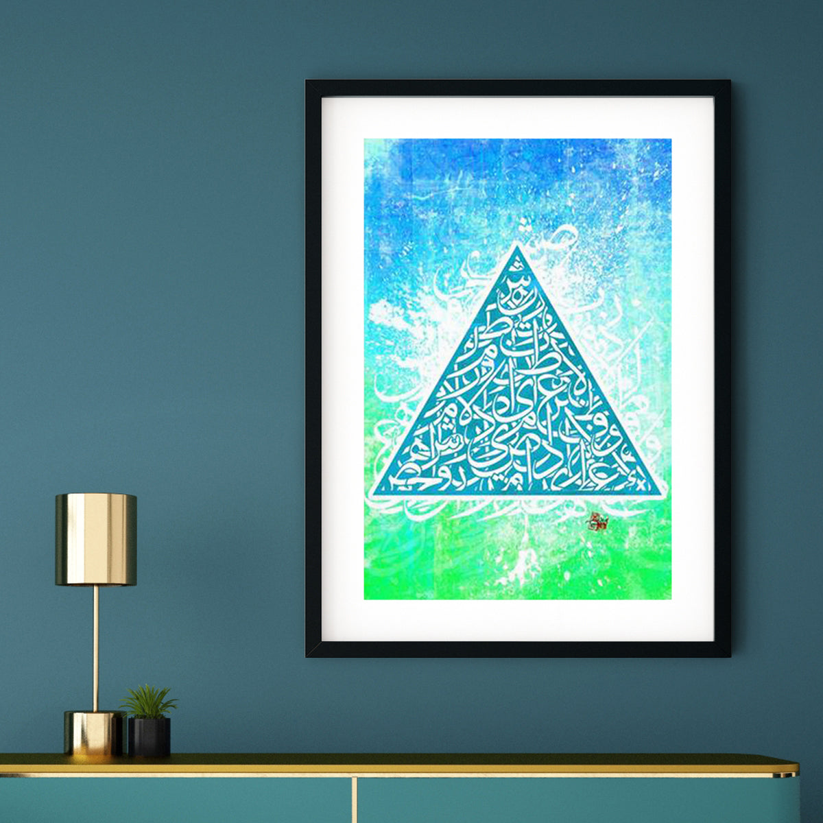 Calligraffiti Triangle Art Print | Teakster