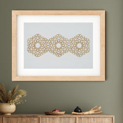 Trihexagon Framed Print | Marido Coulon
