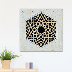Black Hexagon Canvas | Marido Coulon