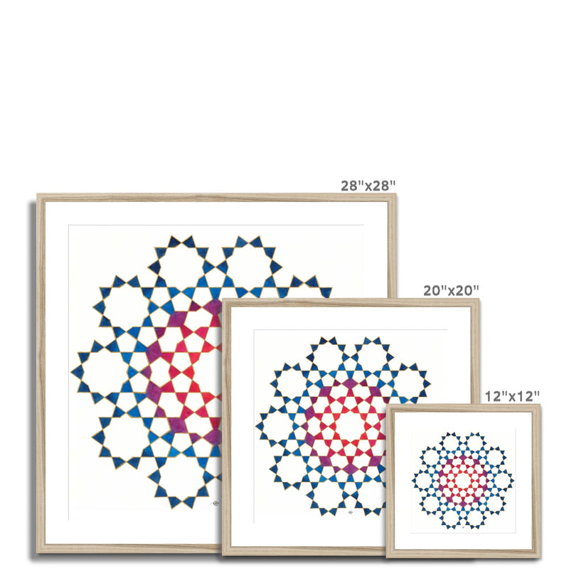 Tenfold from Blue to Red Framed Print | Lieve Oudejans