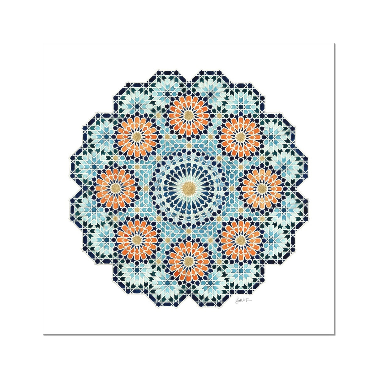 Blue Sun Art Print | Sandy Kurt