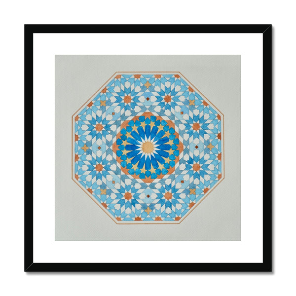 Blue Octagon Framed Print | Marido Coulon