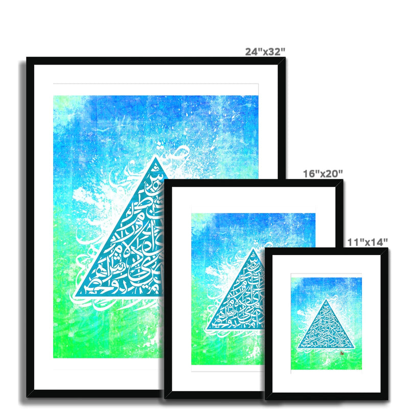 Calligraffiti Triangle Framed Print | Teakster