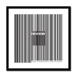 Barcode Framed Print | Siddiqa Juma