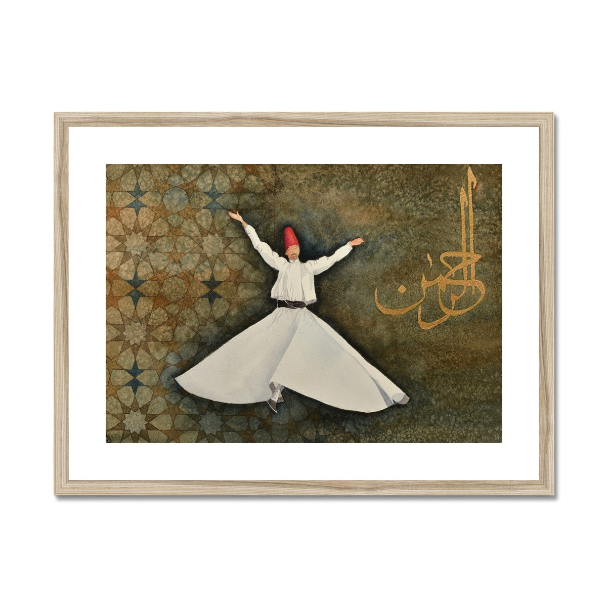 Dervish Geometry Framed Print | Fatimah Agha