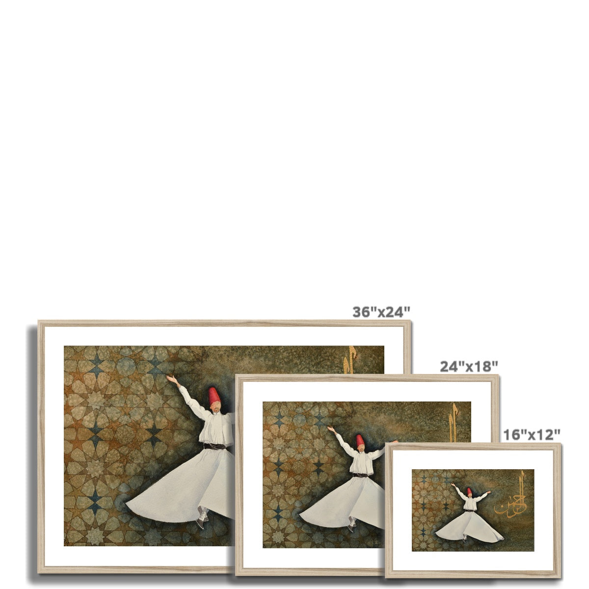 Dervish Geometry Framed Print | Fatimah Agha