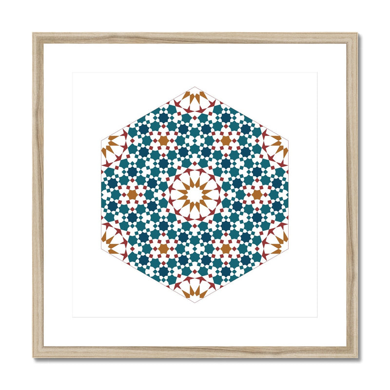 Hexagonal Fractal Framed Print | Islam Farid