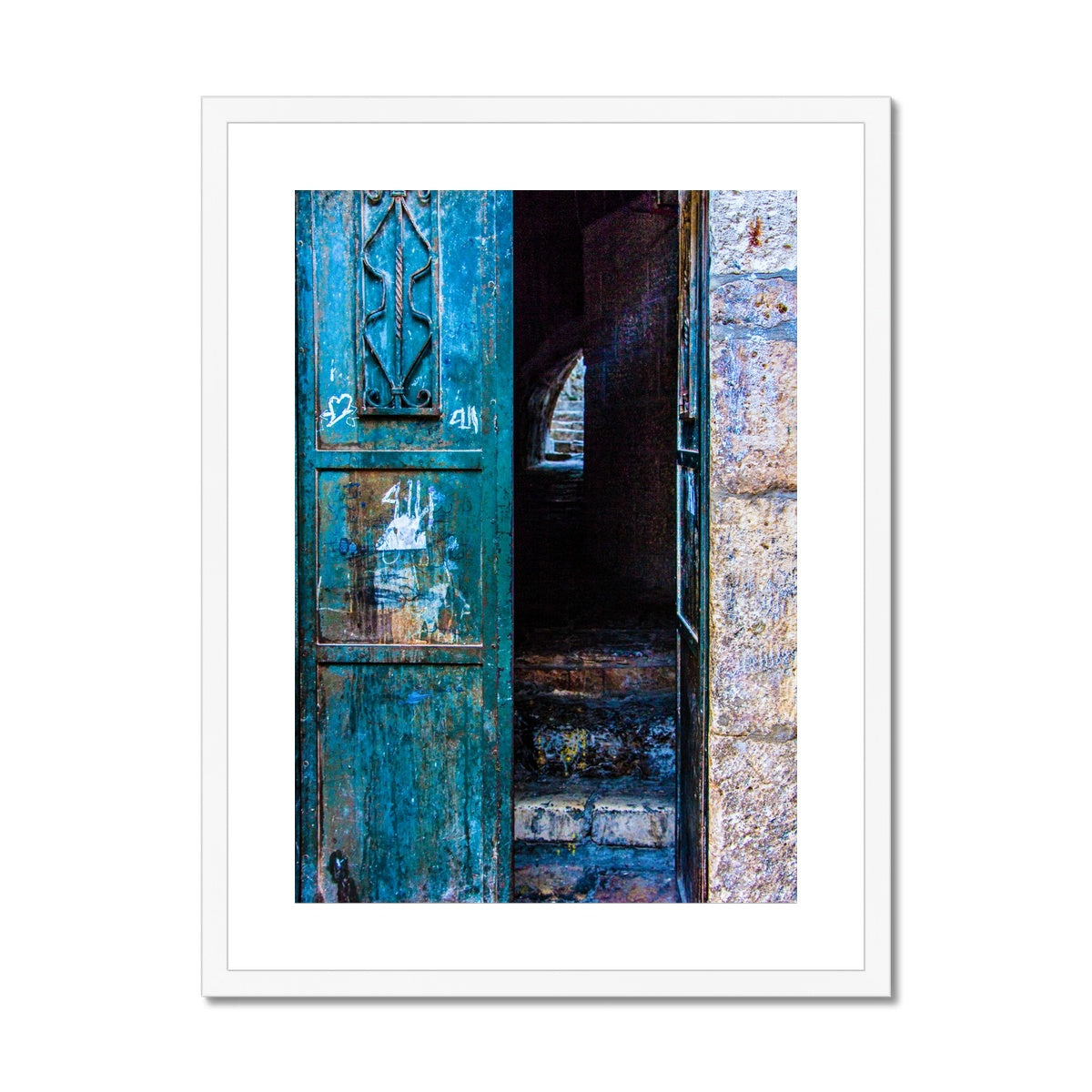 Blue Door Framed Print | Sara Russell