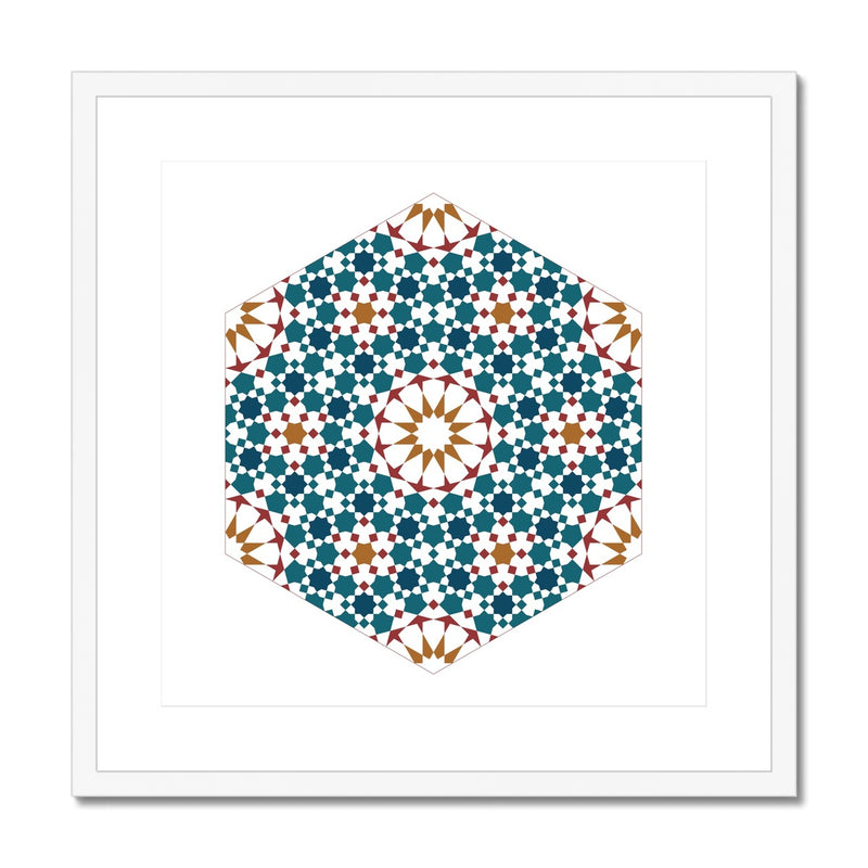 Hexagonal Fractal Framed Print | Islam Farid