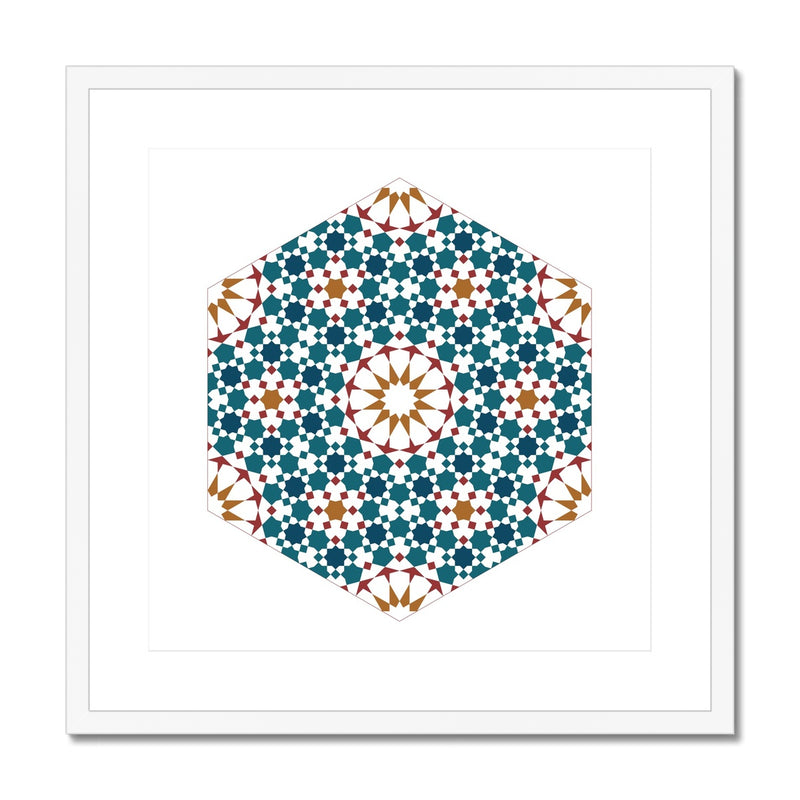 Hexagonal Fractal Framed Print | Islam Farid