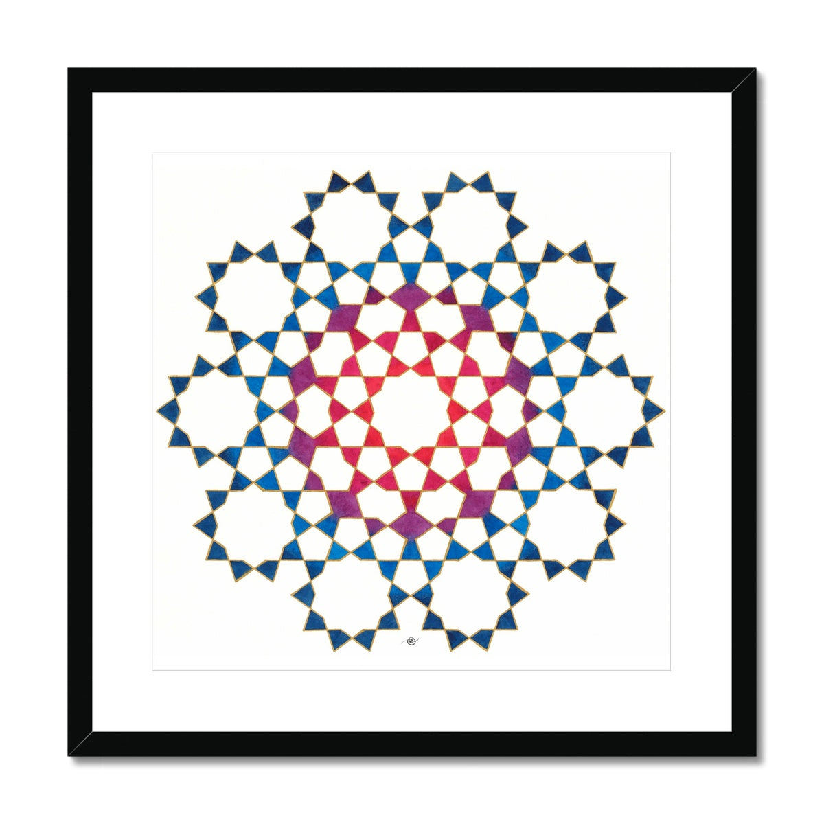 Tenfold from Blue to Red Framed Print | Lieve Oudejans