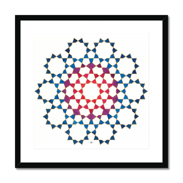 Tenfold from Blue to Red Framed Print | Lieve Oudejans